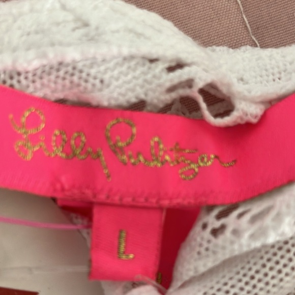 Lilly Pulitzer Finley NEW white beach resort lace cover up size L NWT - Picture 10 of 12